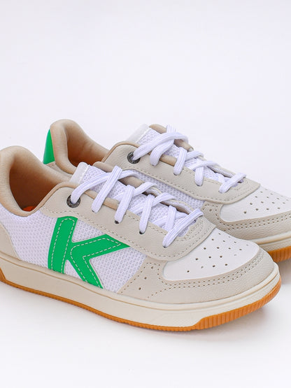 TÊNIS MENINO K360 CASUAL CONFORTO NATURAL/BRANCO/VERDE