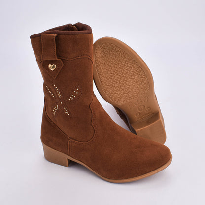 Bota Menina Infantil Kidy Folk Caramelo
