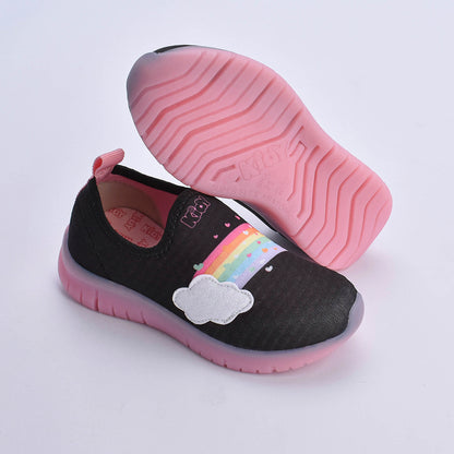 Tênis Menina Infantil Kidy Ultra Flex Preto com Ovo Surpresa Unicórnio