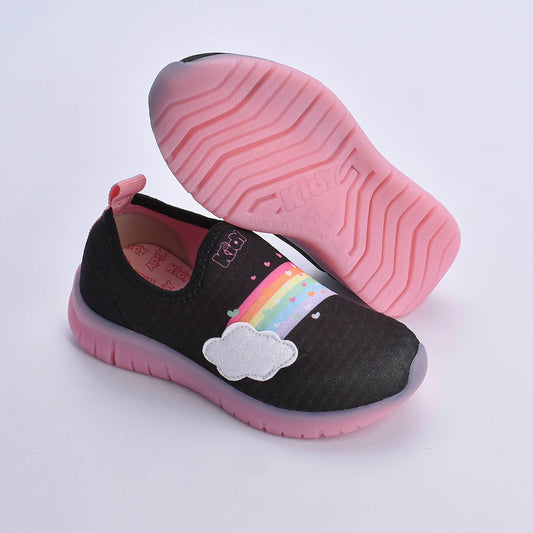 Tênis Menina Infantil Kidy Ultra Flex Preto com Ovo Surpresa Unicórnio