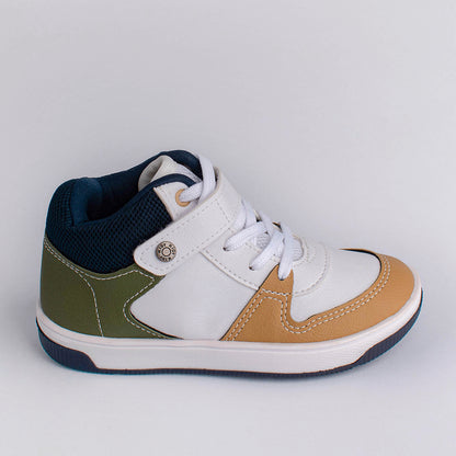 Tênis Kidy Astral Branco Marinho e Verde