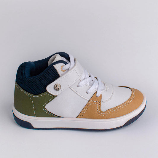 Tênis Kidy Astral Branco Marinho e Verde