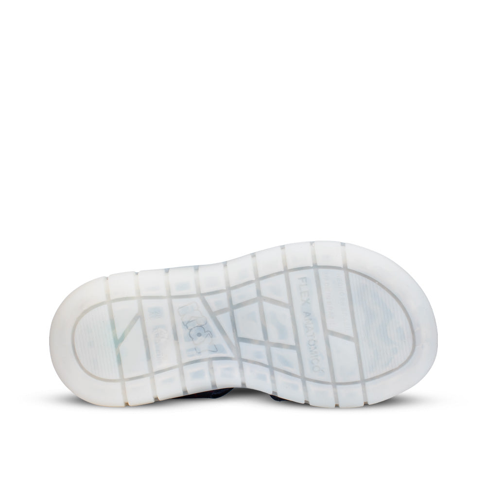 Sandália Infantil Menino Kidy Marinho Velcro Duplo Aranha Led