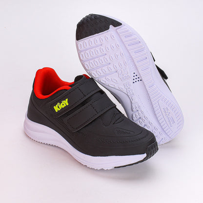 Tênis Kidy Super Conforto Respitec Preto e Vermelho Infantil