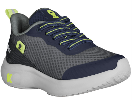 Pré-Venda - Tênis Infantil Menino Kidy Nuvem Localize Grafite, Marinho e Amarelo Neon - Chip Localizador