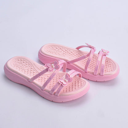Kit Chinelo Infantil Menina Fly Rosa + Livro Bob Goods