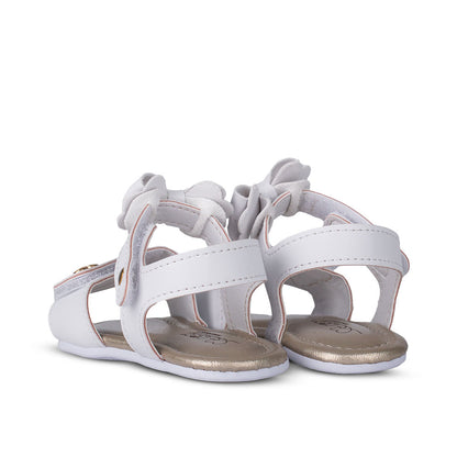 Sandália Infantil Menina Meu Primeiro Kidy Branca com Laço