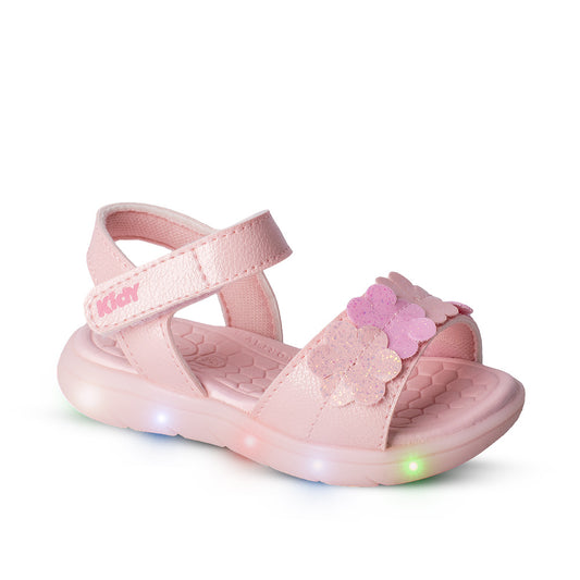 Sandália Infantil Menina Kidy Flex Light Nude com LED 22 ao 27