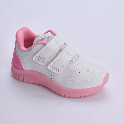 Tênis Menina Infantil Kidy Ultra Flex Branco, Rosa e Pink