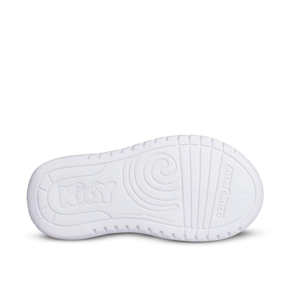Tênis Infantil Menina Kidy Soft Nude Casual Fecho de Contato e Conforto