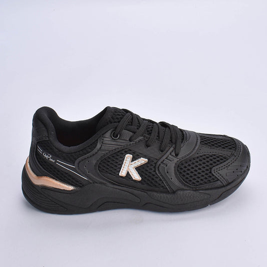 Tênis Infantil Menino Kidy K360 Retro Preto/Ouro