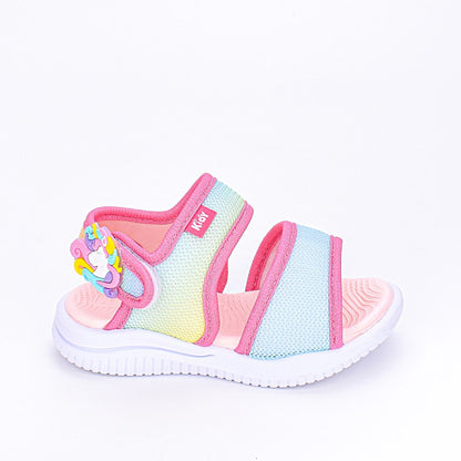 Sandália Menina Infantil Kidy Fly Baby Marinho e Rosa