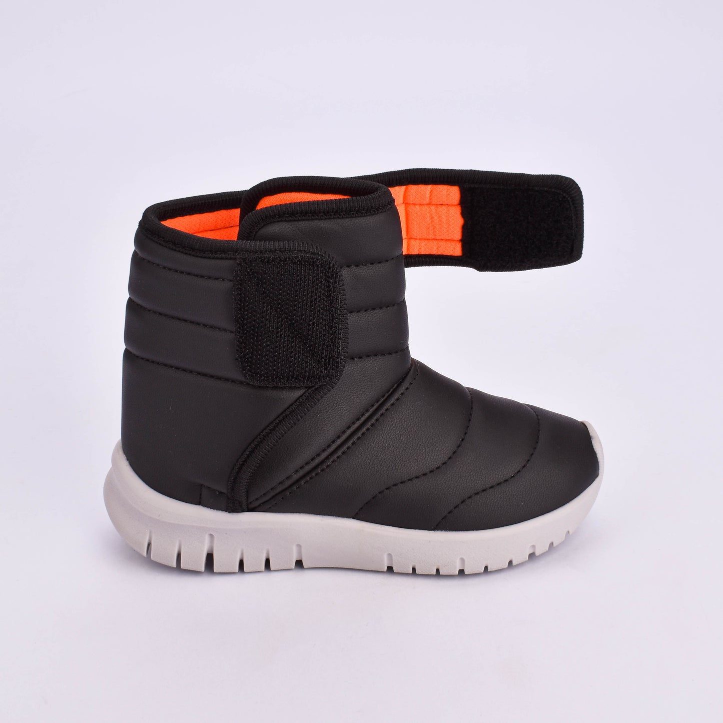 Tênis Menino Infantil Kidy Ultra Flex Preto e Laranja Neon