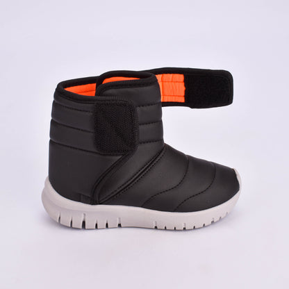 Tênis Menino Infantil Kidy Ultra Flex Preto e Laranja Neon