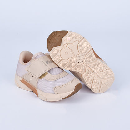 Tênis Infantil Menino Kidy Energy Bebê Marfim com Dourado