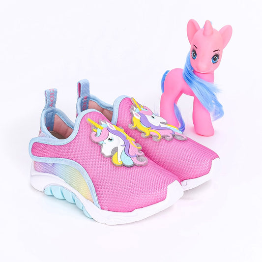 Tênis Infantil Feminino Kidy Mais Rosa Tie Dye com Unicórnio