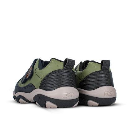Tênis Infantil Menino Kidy Play Respitec Preto Verde Laranja com Velcro