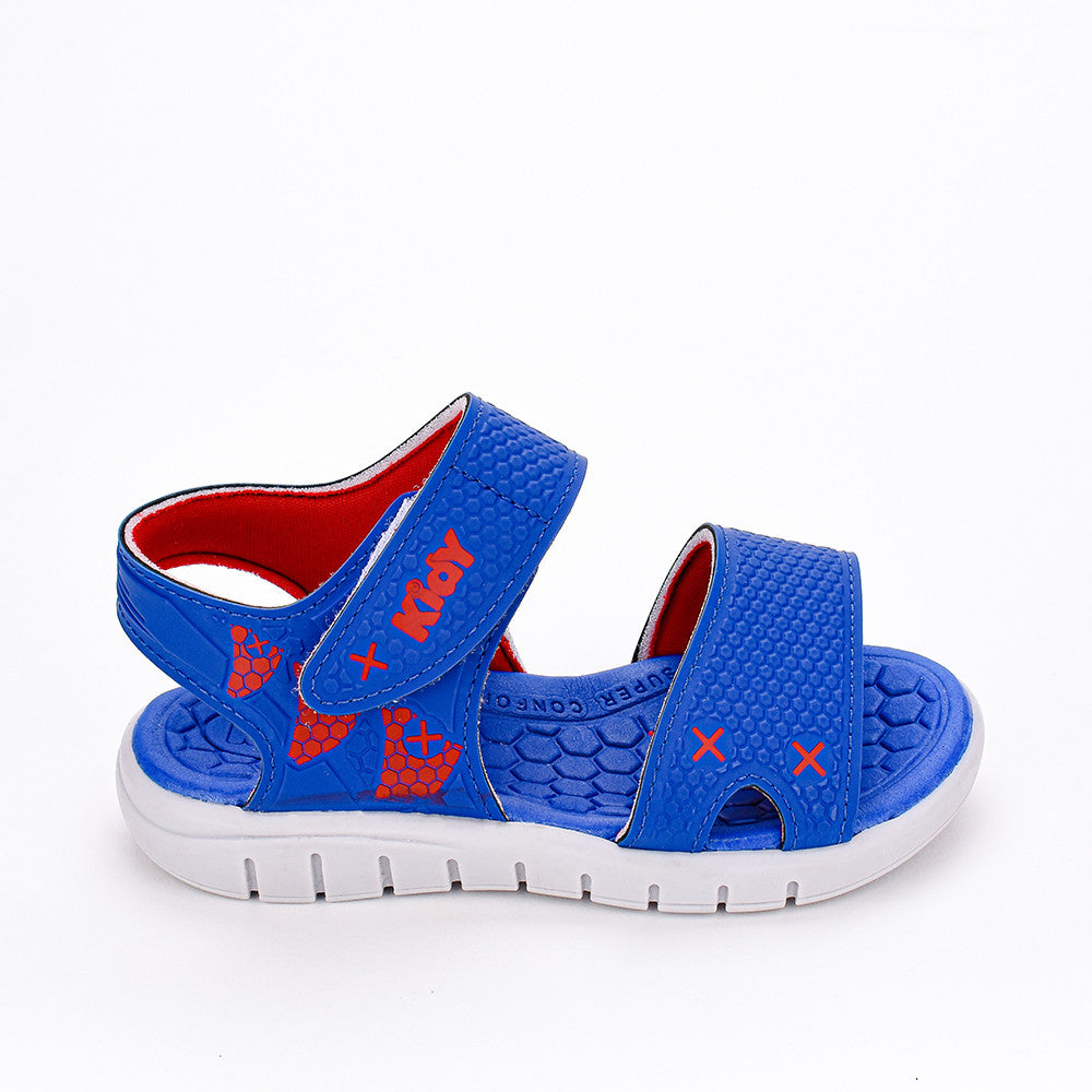 SANDÁLIA KIDY TOYS AZUL ROYAL/GELO/VERMELHO
