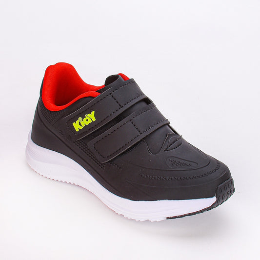 Tênis Kidy Super Conforto Respitec Preto e Vermelho Infantil