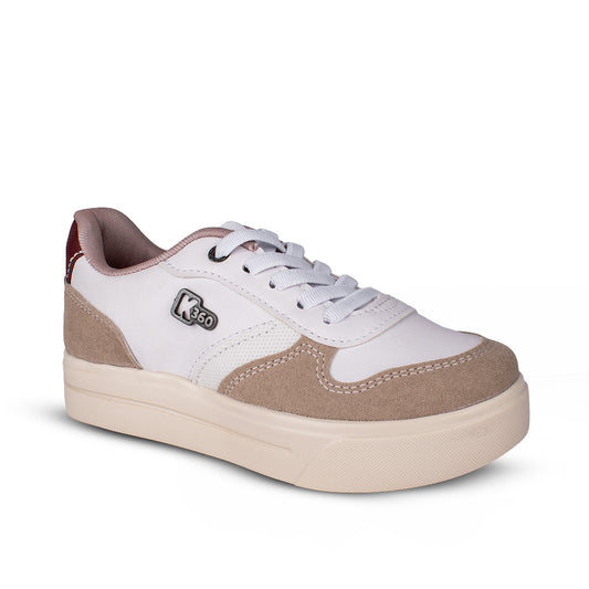 Tênis Infantil Menino Kidy K360 Ultra Leve Branco Casual Moderno