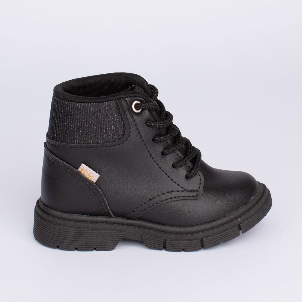 BOTA MENINA INFANTIL KIDY FASHION BABY PRETO