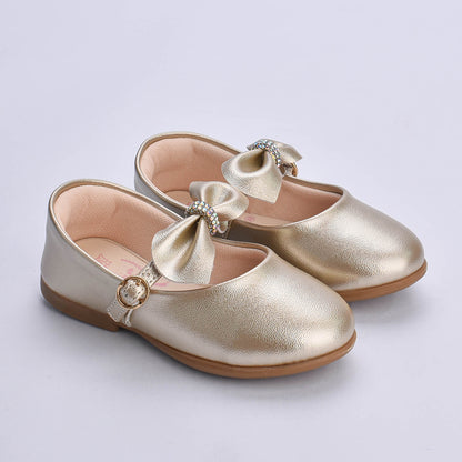 Sapatilha Menina  Infantil Kidy Bebê Ouro com Strass