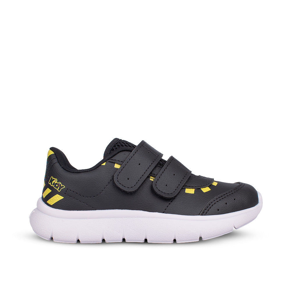 Tênis Infantil Menino Kidy Flex Preto/Amarelo Brinquedo