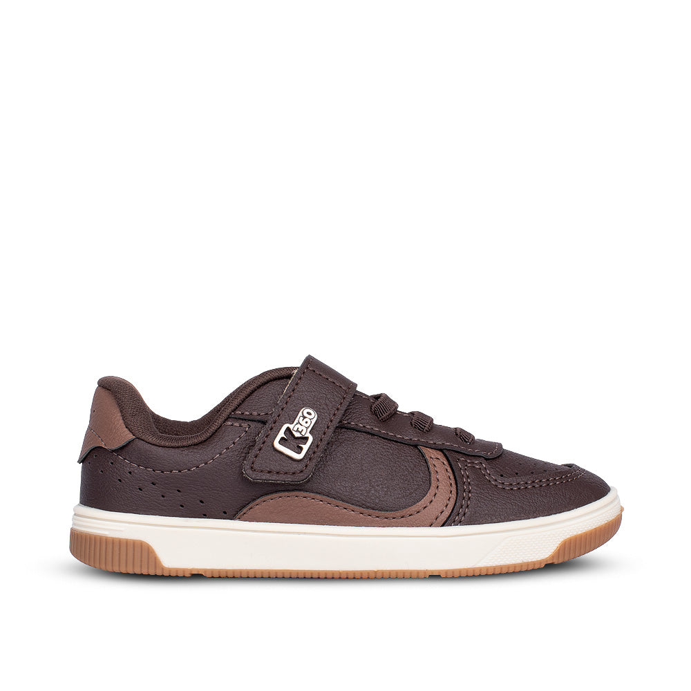Tênis Infantil Menino Kidy K360 Casual Conforto Café/Marrom Estiloso