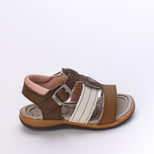 SANDÁLIA KIDY BABY EQUILÍBRIO CAFE/AREIA/CASTOR