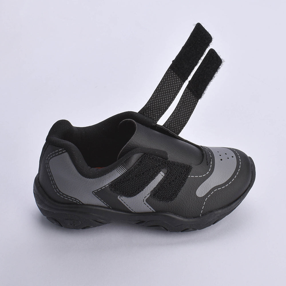 TENIS INFANTIL MENINO KIDY PLAY RESPITEC PRETO/CINZA/LARANJA