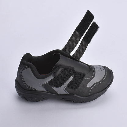 TENIS INFANTIL MENINO KIDY PLAY RESPITEC PRETO/CINZA/LARANJA