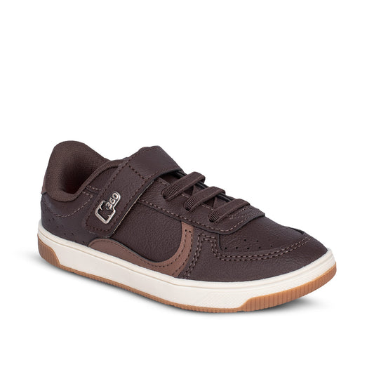 Tênis Infantil Menino Kidy K360 Casual Conforto Café/Marrom Estiloso