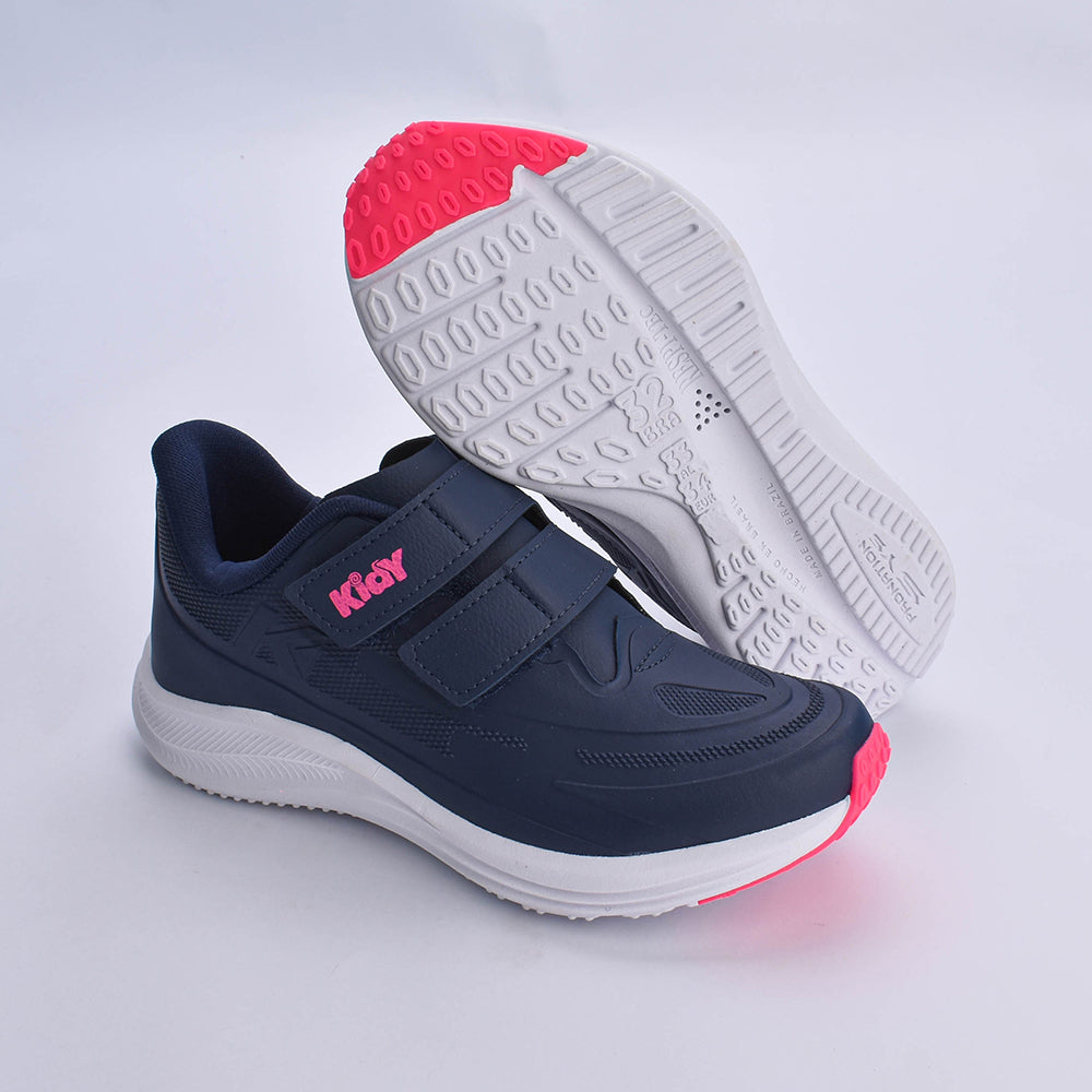 Tênis Infantil Menina Kidy Super Conforto Respitec Marinho e Pink