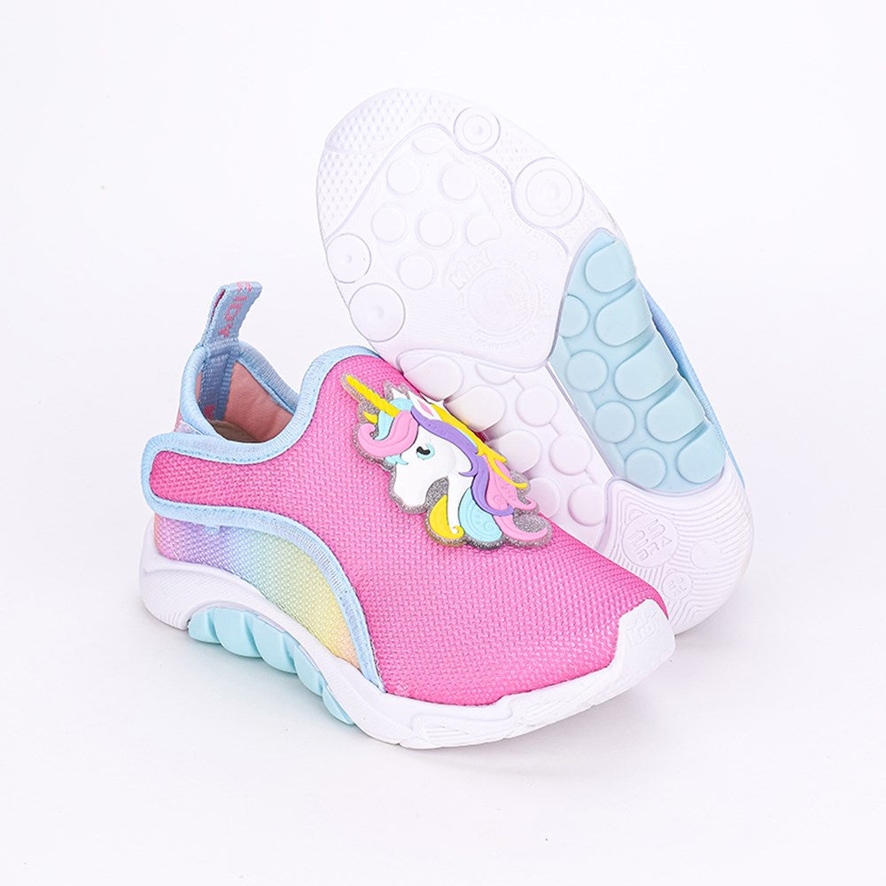 Tênis Infantil Feminino Kidy Mais Rosa Tie Dye com Unicórnio