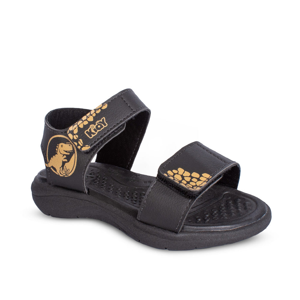 Sandália Menino Infantil  Kidy Fly Baby Preto Crepe