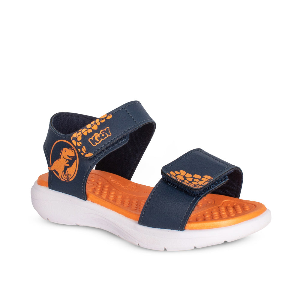 Sandália Menino Infantil Kidy Fly Baby Marinho Laranja