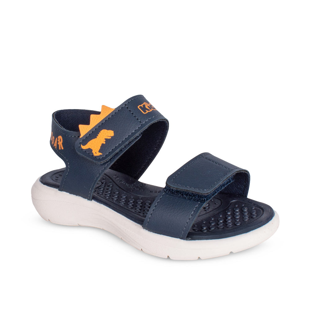 Sandália Infantil Menino Kidy Fly Marinho com Dino Surpresa