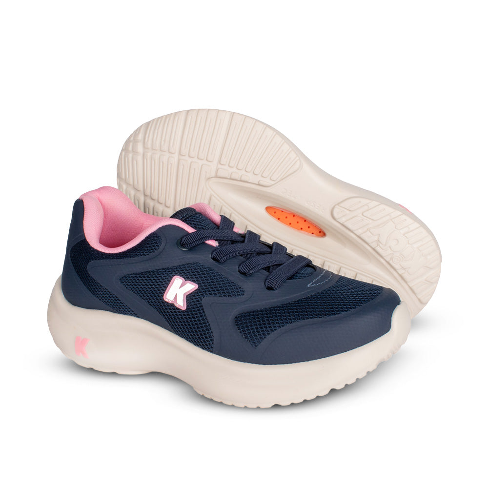 Tênis Menina Kidy Nuvem Marinho e Rosa