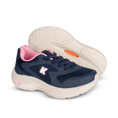 Tênis Menina Kidy Nuvem Marinho e Rosa