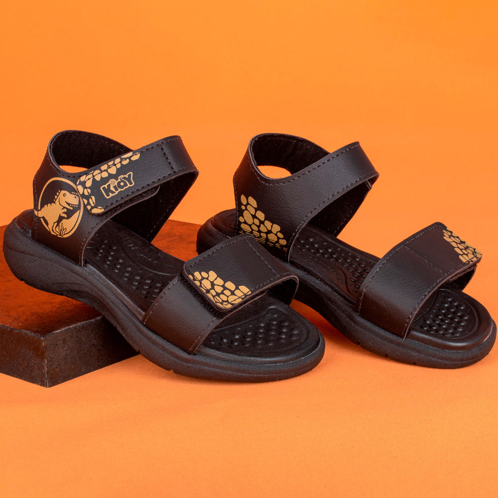 Sandália Menino Infantil  Kidy Fly Baby Preto Crepe