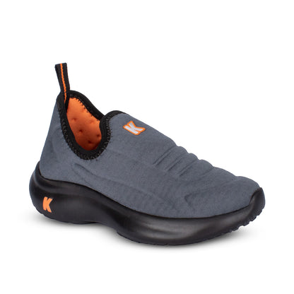 Tênis Menino Kidy Nuvem Grafite Preto e Laranja