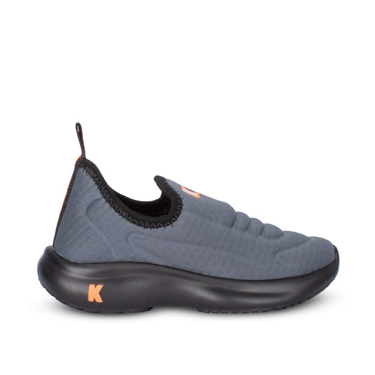 Tênis Menino Kidy Nuvem Grafite Preto e Laranja