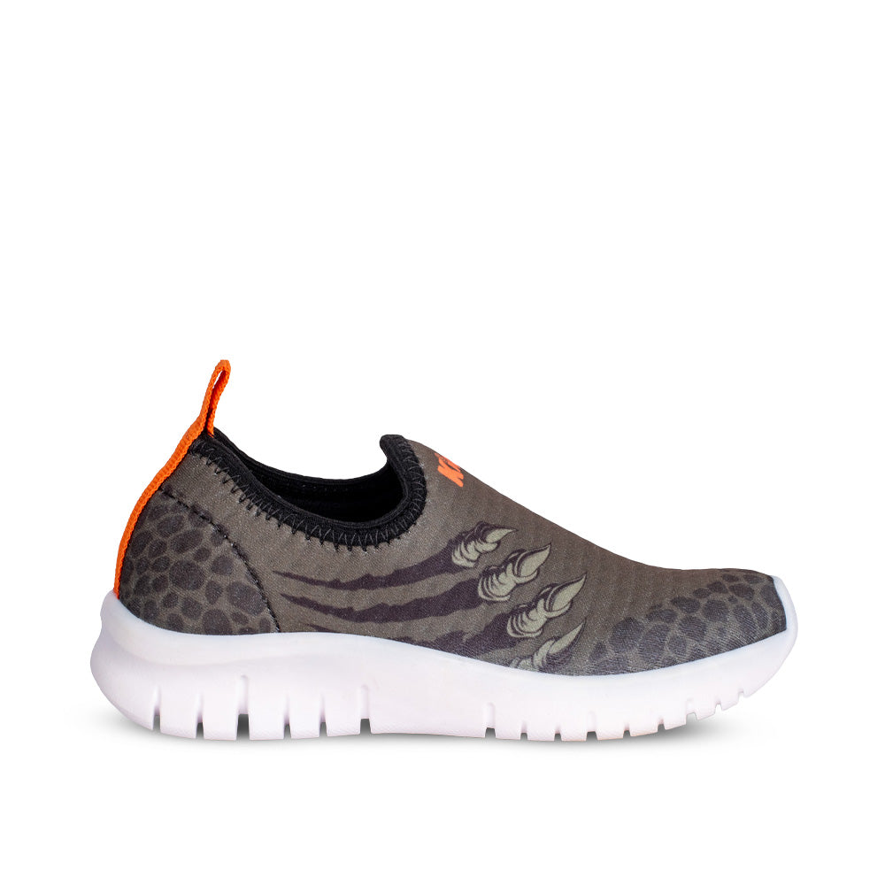 Tênis Infantil Kidy Ultra Flex Verde Militar com Laranja