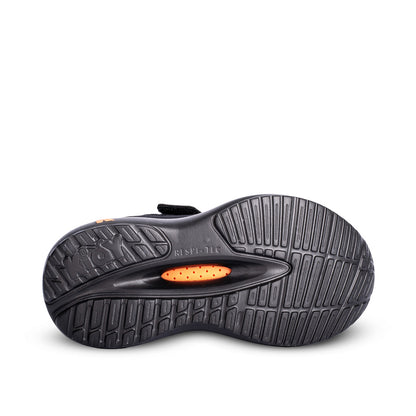 Tênis Infantil Menino Kidy Nuvem Preto Grafite Laranja