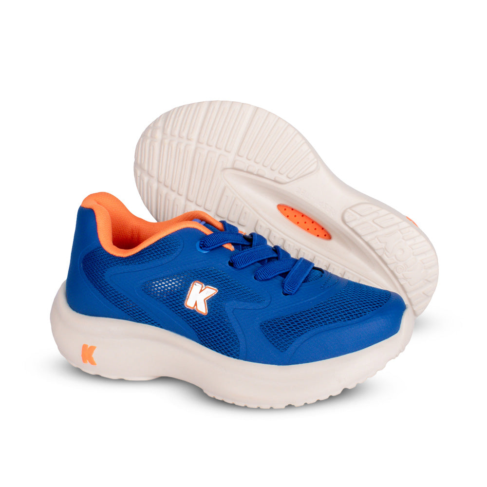 Tênis Menino Kidy Nuvem Azul e Laranja