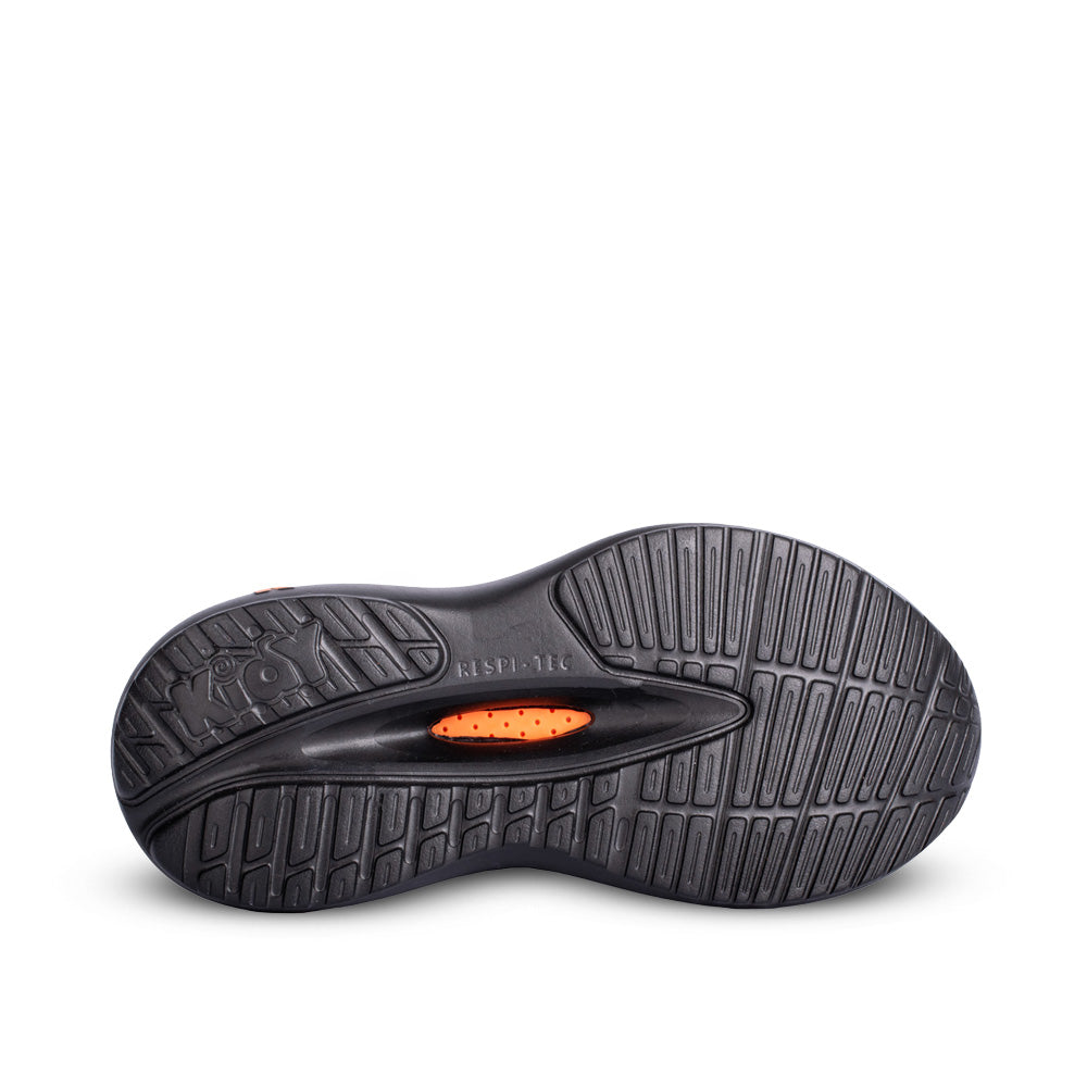 Tênis Menino Kidy Nuvem Preto e Laranja