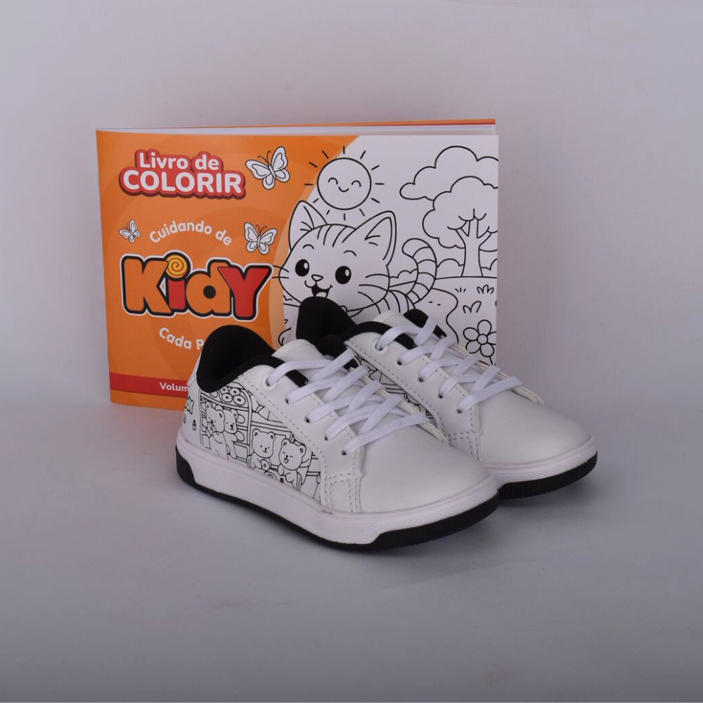 Kit Tênis Infantil Menino Kidy Astral + Livro Bob Goods
