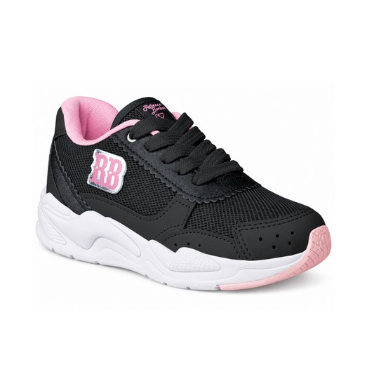 Tênis Infantil Menina Kidy K360 Retrô Rebecca Bonbon Preto