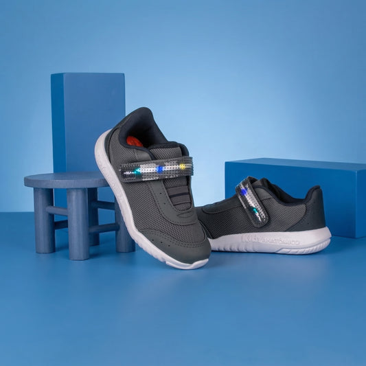 Tênis Infantil Menino Kidy Flex Light Grafite/Marinho Escolar