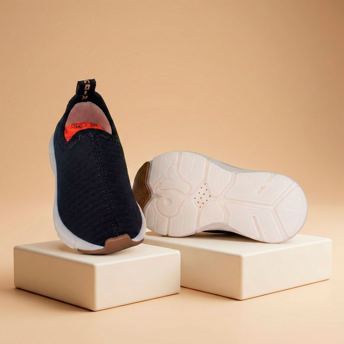 Tênis Menino Infantil Kidy Energy Baby Respitec Preto e Bronze